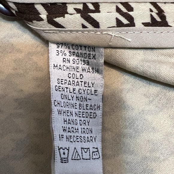 Joan Rivers Women's Blazer Beige Brown Geometric Size Large Jacket Button - Picture 5 of 8